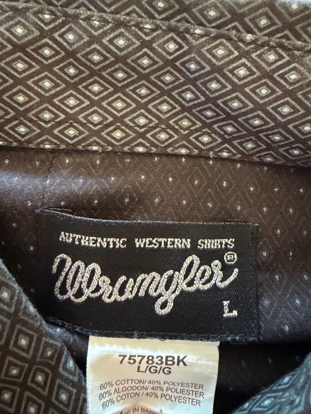 Wrangler Black Microdot Dress Shirt - Picture 3 of 5